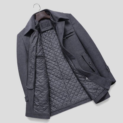 Elegante abrigo de lana